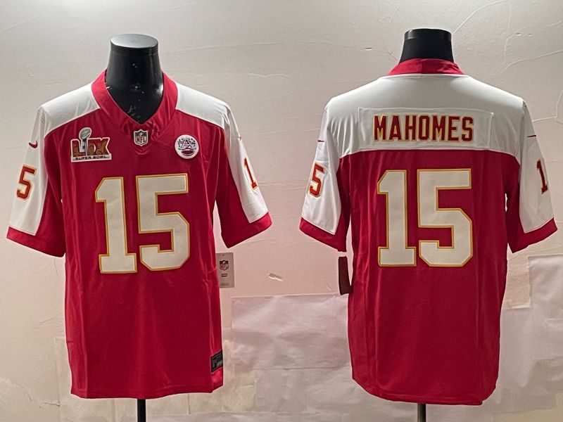 Men Kansas City Chiefs 15 Mahomes Red Thanksgiving four generations 2025 Nike Limited NFL Jersey style 3